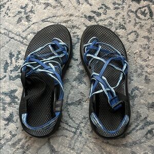 Chaco Black and Blue Sandals